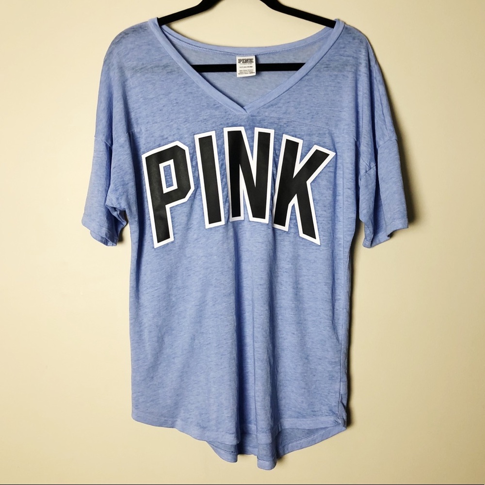 PINK Oversized V Neck Tee